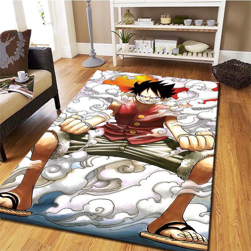 Ковер с изображением Манки Д. Луффи из One Piece для гостиной, спальни, дома, украшение дивана, нескользящий коврик для детской игры
