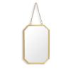 Round/Hexagonal/Rectangle Creative Makeup Mirror Metal Chain Wall Hanging Mirror  Bathroom