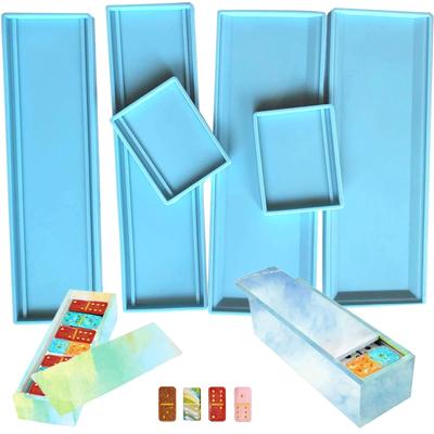 (Отличный дом)DIY силиконовые домино ящик для хранения эпоксидной смолы шкатулка для ювелирных изделий ремесленные инструменты