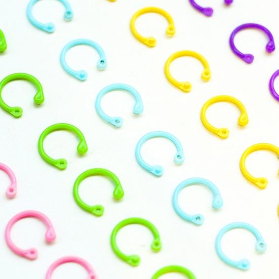 30Pcs Binding Ring Candy Hole Color Ring Plastic Binding Coil Binder Hoop Holder Tool