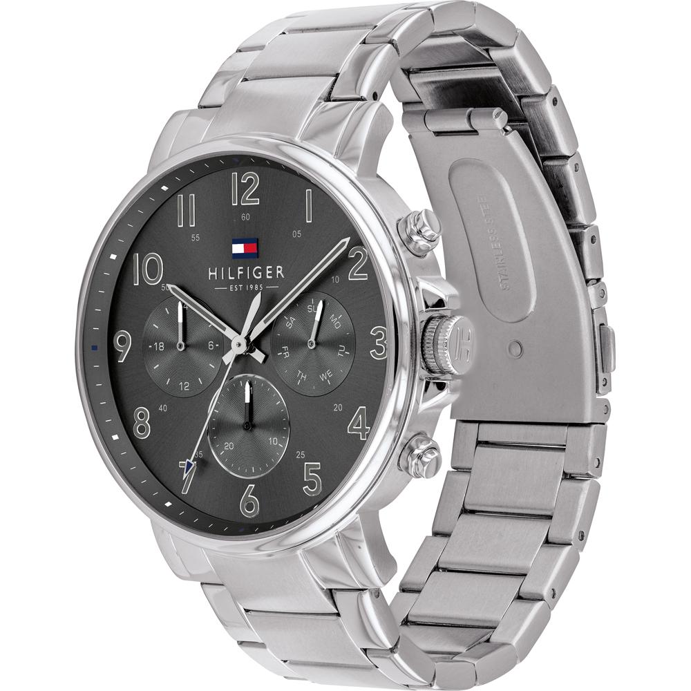 Tommy Hilfiger Мужские кварцевые часы Daniel Grey с серебристым металлическим ремешком 1710382