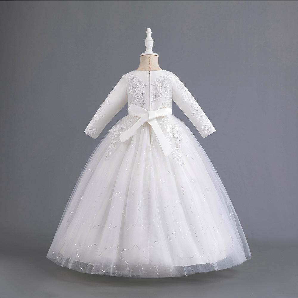 Весенние сетчатые платья-принцессы для девочек - Пышные юбки и официальные свадебные наряды для детей от маленького до среднего размера