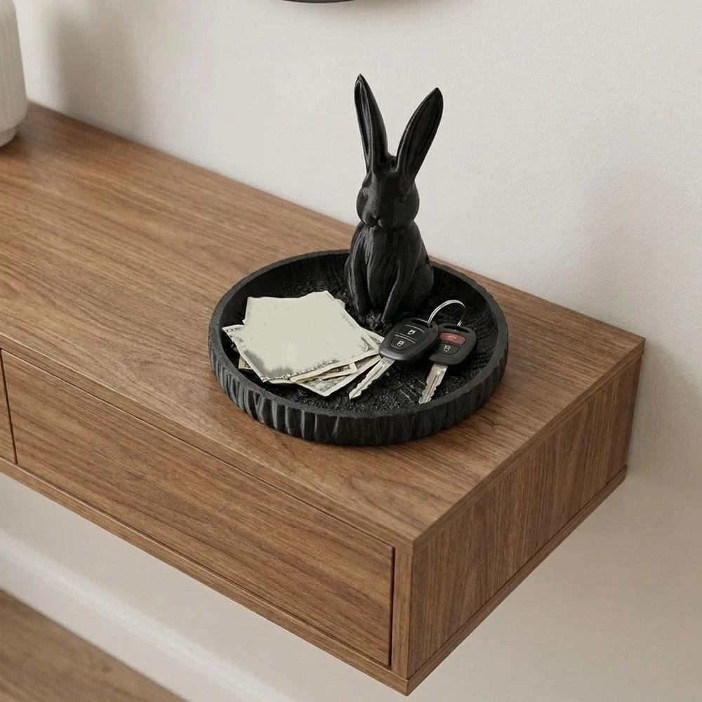 Animal Shaped Jewelry Storage Tray 3D Printed Bunny Ornament Necklace Display Tray Home Desktop