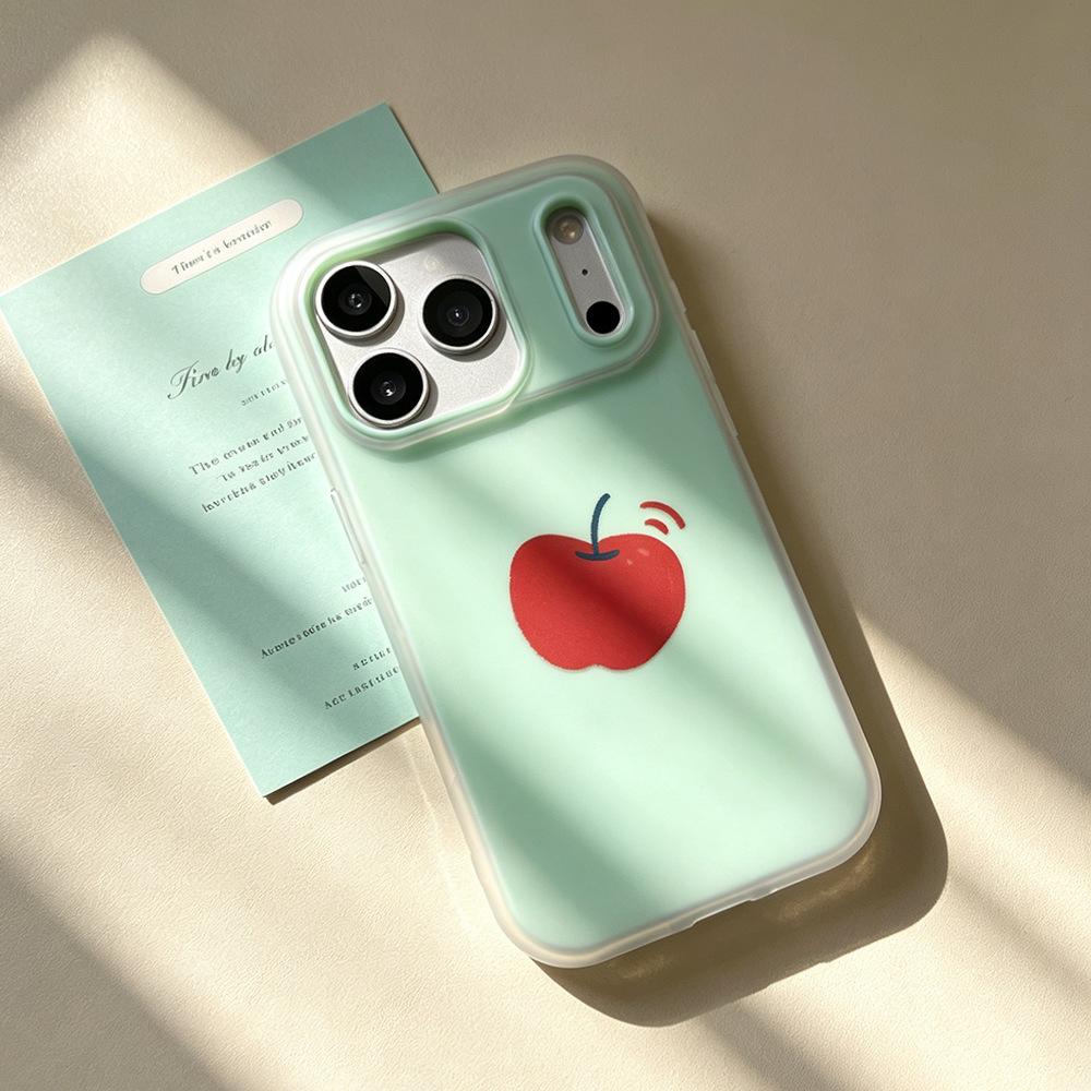 Красное яблоко сигнал для oppo матовый нишевый Huawei mate чехол для мобильного телефона iPhone17/16Pm Apple ins