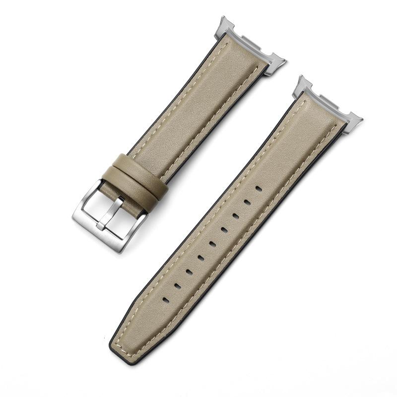 Кожаный ремешок для Samsung galaxy watch 8/8 classic 46мм спортивный ремешок для galaxy ultra 2025/7 47мм Кожаный +Силиконовый Браслет