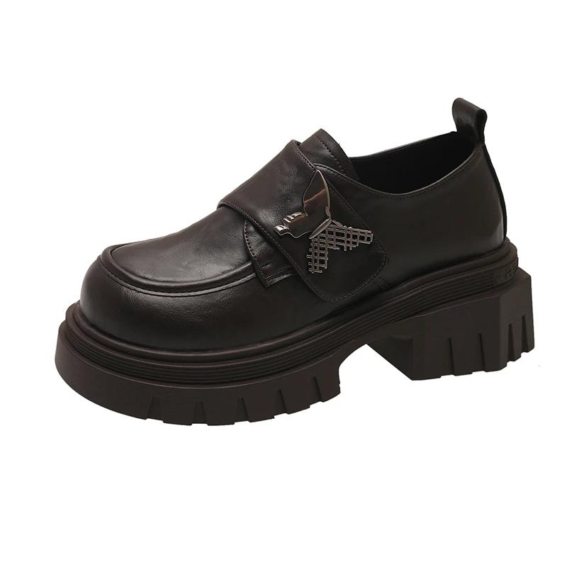 Туфли на плоской подошве, женские туфли-лоферы, дизайнерские туфли-оксфорды с металлическим принтом и бабочкой, осенние туфли для ходьбы с круглым носком, туфли-лодочки Mujer Zapatillas