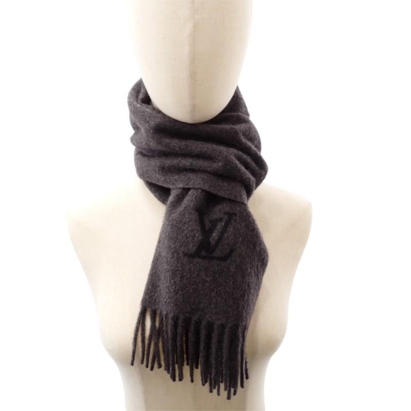 LOUIS VUITTON  400788 Scarf gray cashmere Women