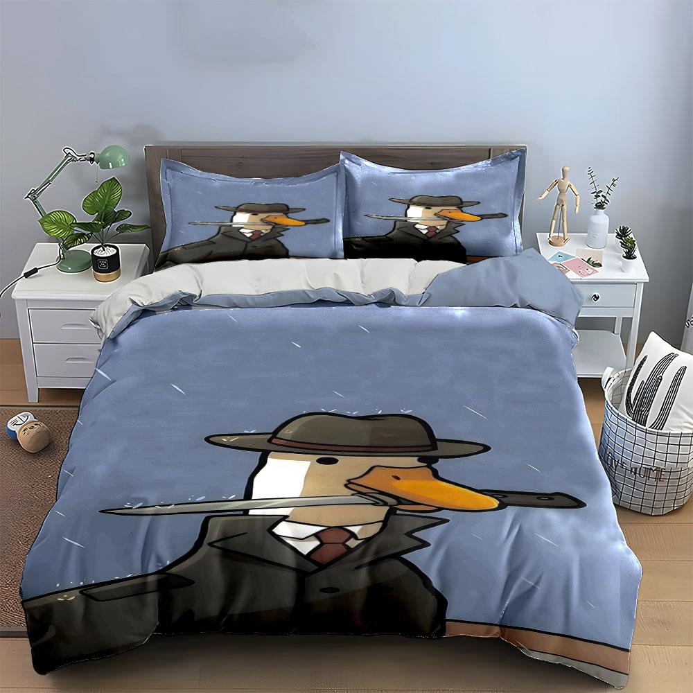 Duck in detective attire. Bedding sets Duvet cover sets Duvet covers Pillowcases(1 * Duvet Cover 2 * Pillowcases without duvet insert)