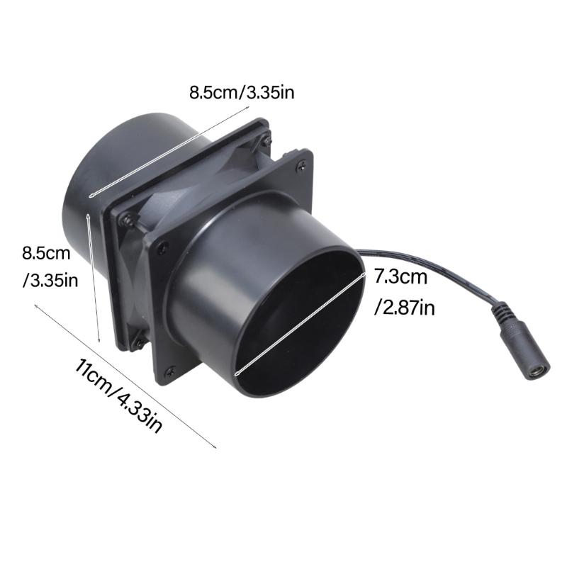 12 В 8 см Вытяжной вентилятор для дома, тихий канальный вентилятор, промышленный вентилятор для ванной и кухни