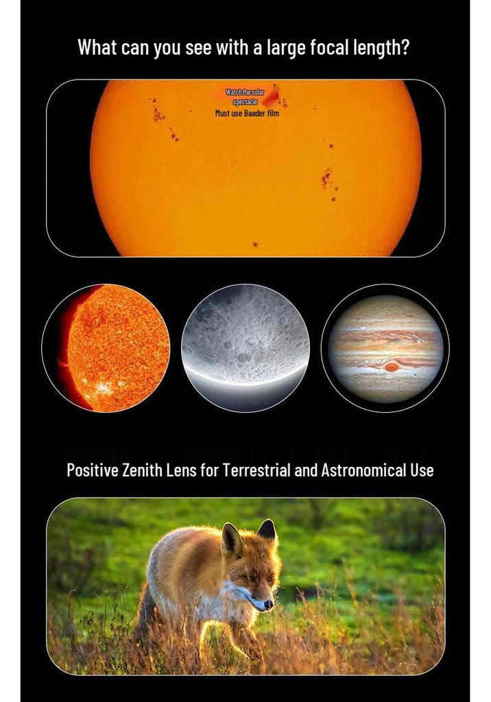 F30070M HD Astronomical Telescope for Kids - High Magnification, Professional Moon Viewing with Finder Scope.