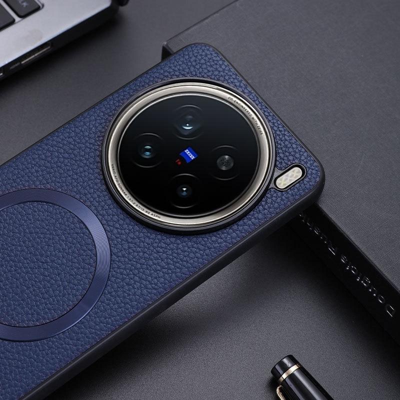 Для Magsafe кожаный чехол для телефона для vivo X200 Pro mini Беспроводная зарядка телефона задняя крышка для VIVO X200 Pro Capa мягкий силиконовый бампер противоударный чехол