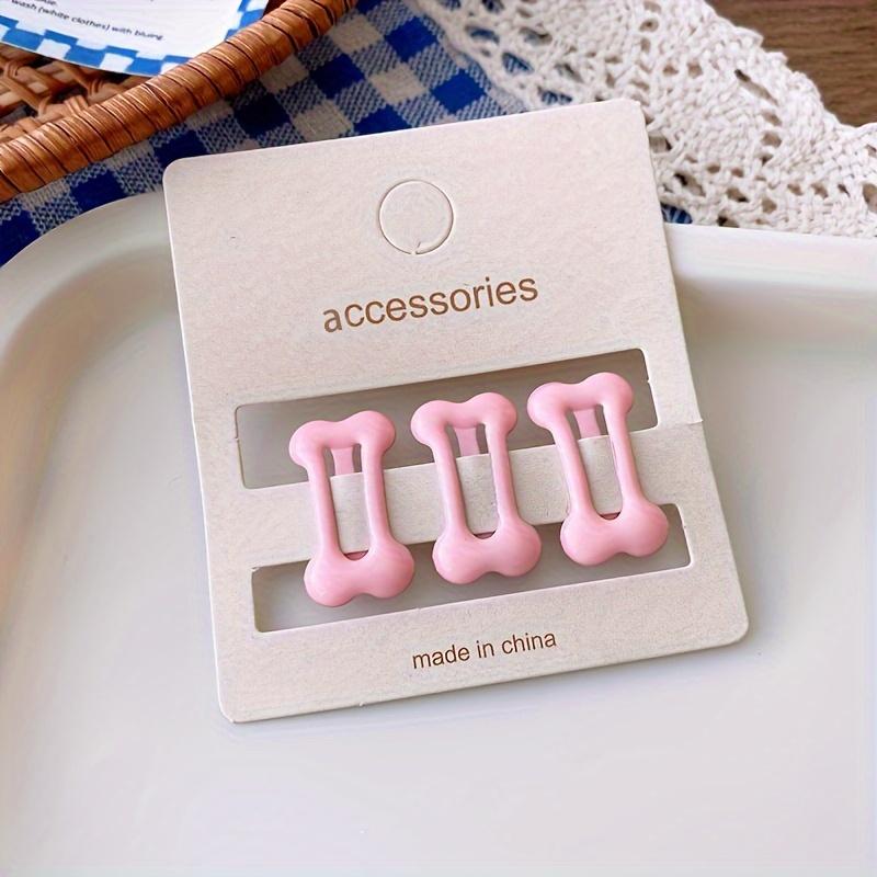 3 шт. Заколки для шерсти питомцев, материал АБС, мини-аксессуары для груминга в форме косточки для маленьких собак и кошек. Идеально подходят для тедди и йоркширского терьера, удалитель шерсти питомцев