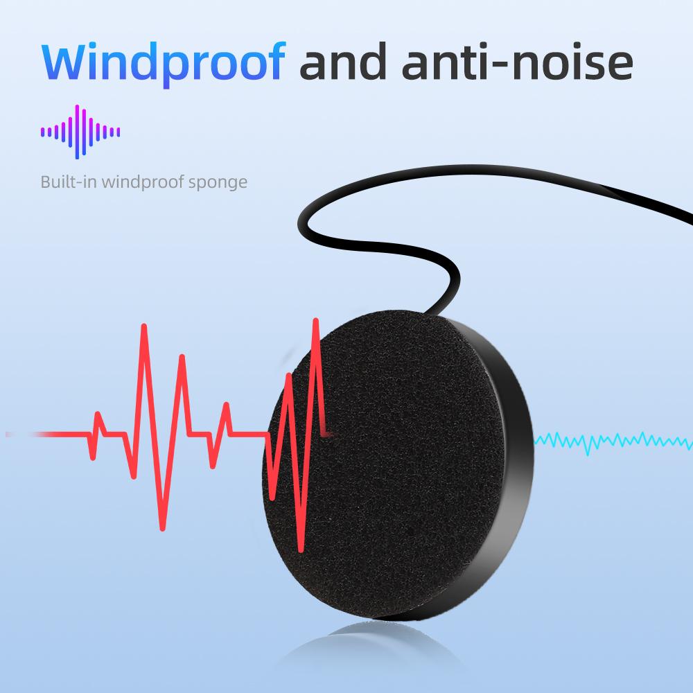Мотоциклетный шлем Bluetooth-гарнитура BT 5.0 Мотоциклетные наушники с шумоподавлением Беспроводная громкая связь Стерео вызов Музыкальный плеер