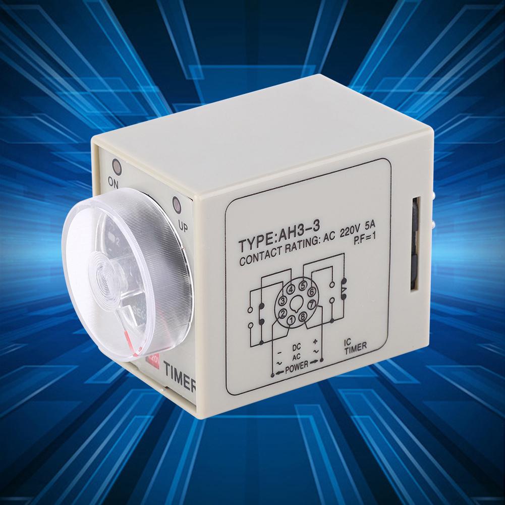 AH3-3 Time Relay Adjustable Delay Timer Switch AC 220V for Automatic Control System