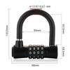 Anti Theft Password Padlock Security Bicycle Lock Portable U-shaped Password Lock  File Cabinet