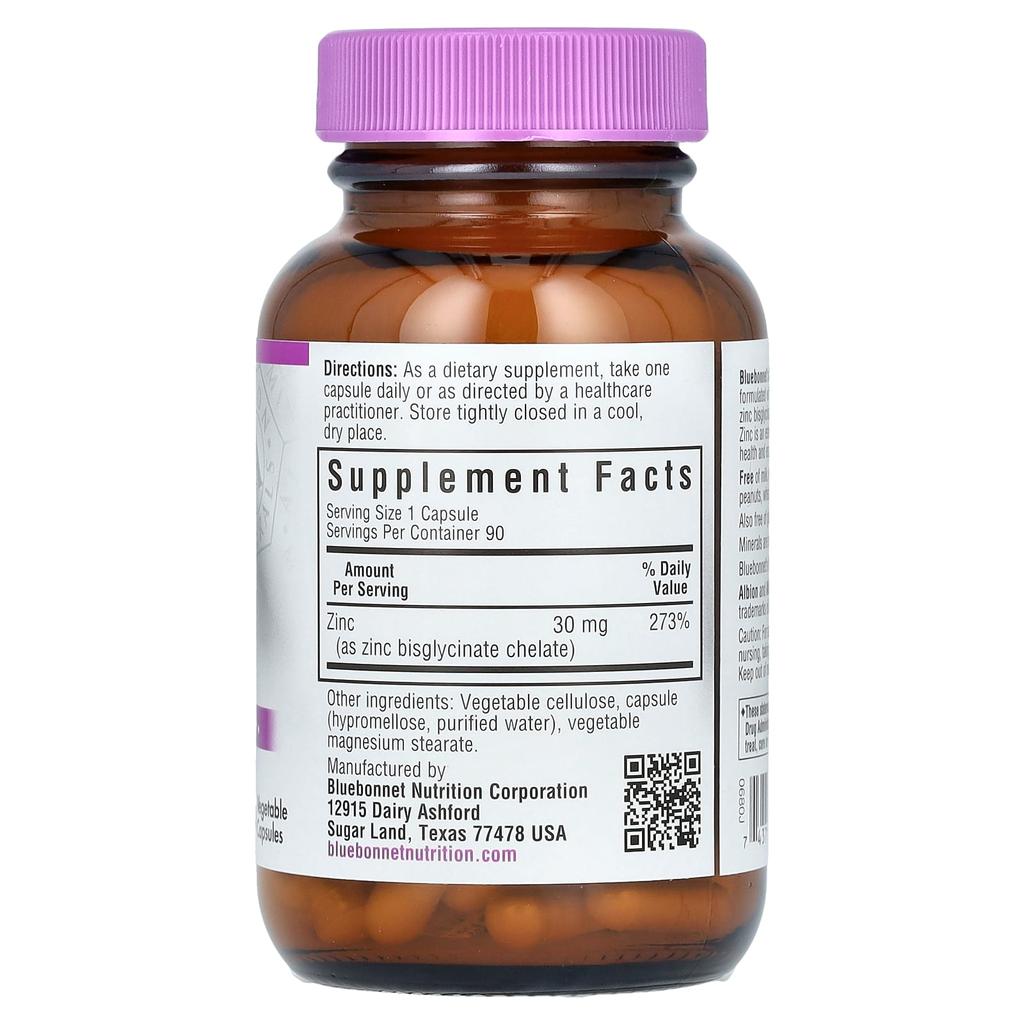 Chelated Zinc, Veggie Capsules, 90 (30Mg Per Capsule)