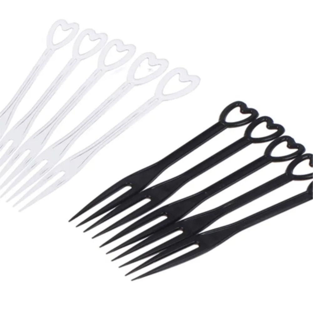 100Pcs Cake Dessert Food Fruit Pick Disposable Plastic Toothpick Practical Fruit Fork