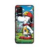 Чехол PT80 Cute Snoopy для iPhone 16 15 Plus 14 13 12 11 Pro 8 7 6S 6 SE 5S X XR XS Max Realme C30 C33 C31 9I Huawei P30 Black Sofe Cover