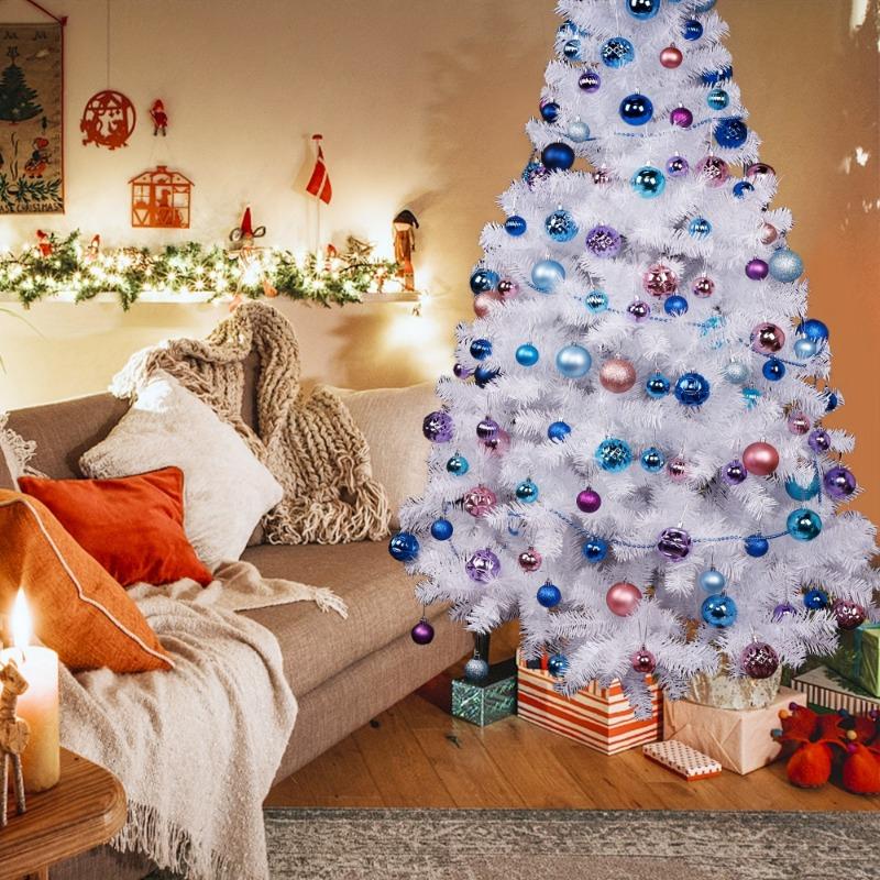 Горячая распродажа 24 шт. больших рождественских подвесных шаров для украшения праздничной вечеринки, украшения для рождественской елки с праздничными цветами