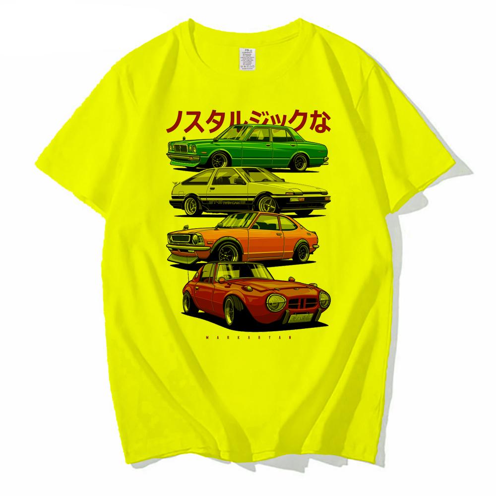Модные Мужские Футболки JDM Mix Sports 800 AE86 Cressida и Levin TE27 Принт Футболка Мальчик Повседневные Топы