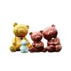 Vehicle Figure Bear Family of 4,Korean Car Acc