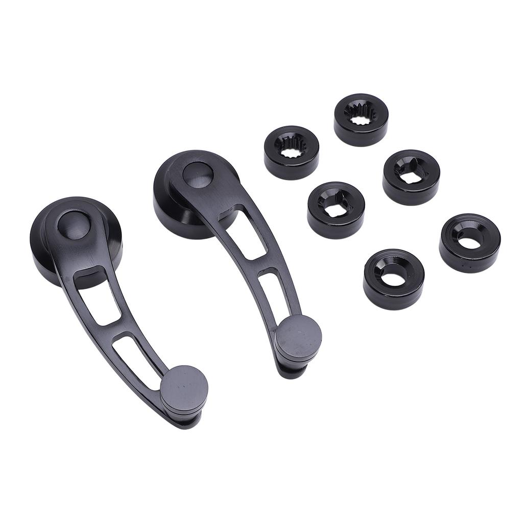 Комплект ручек стеклоподъемника 4 1/4 дюйма, кованый алюминий, черное покрытие, долговечный, легкий, для хот-родов