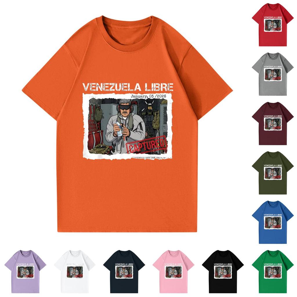 Женская и мужская модная футболка с круглым вырезом, повседневная, с принтом, с коротким рукавом