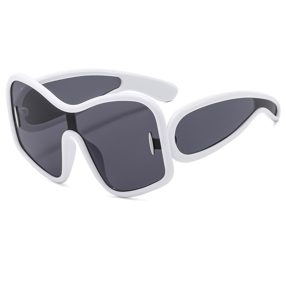 New integrated large frame one-piece European and American women's sunglasses fashion trend men's sunglasses women