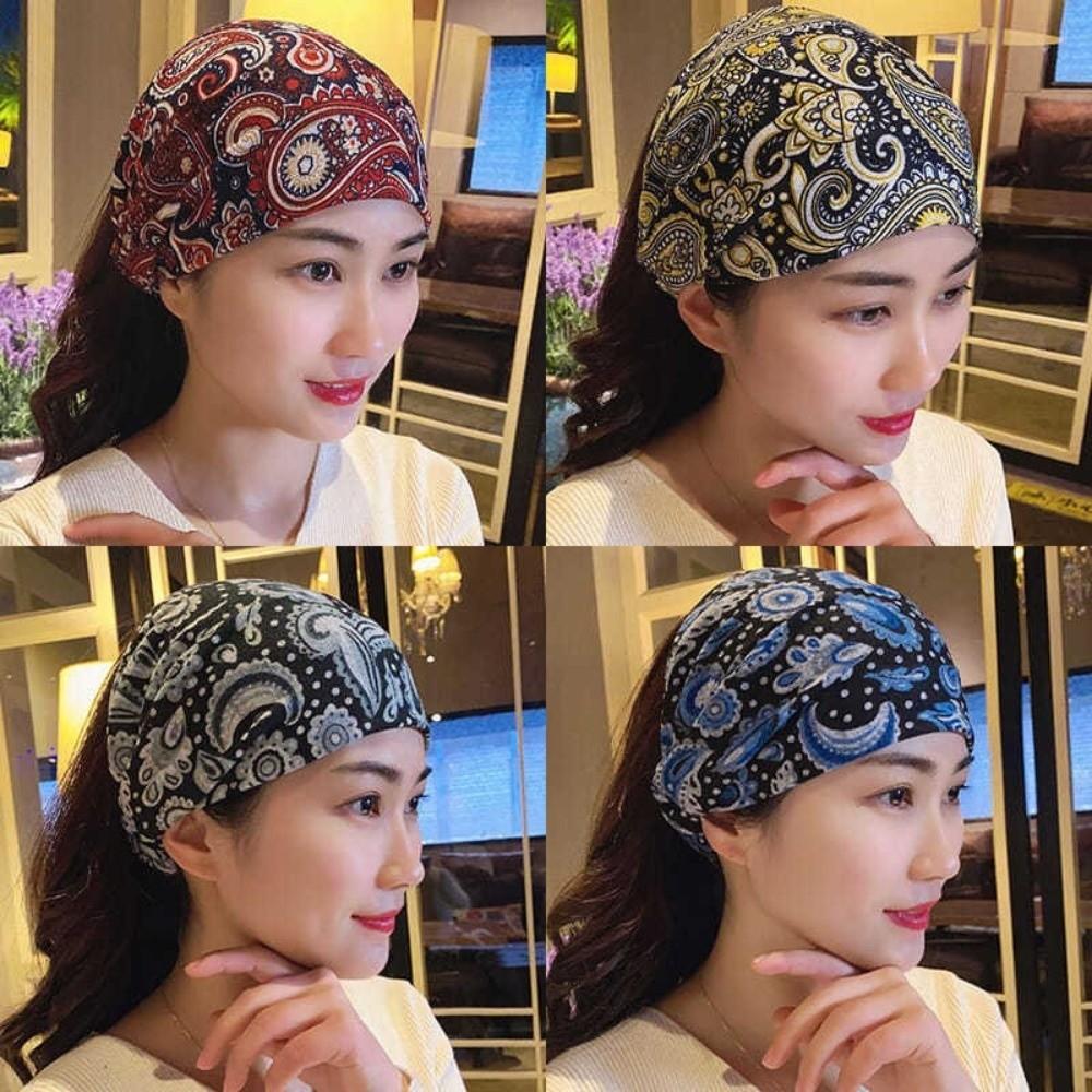 Non Slip Elastic Headband Hollow Hairbands Personality Turban Bandana  Female/Girls