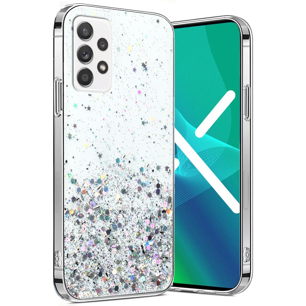 Case for Samsung Galaxy A32 5G, Glittery, transparent