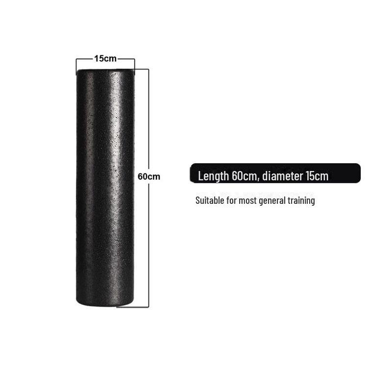 Черный валик из пенополипропилена для йоги и пилатеса - колонна для массажа мышц, доступен в размерах 30/45/60/90 см