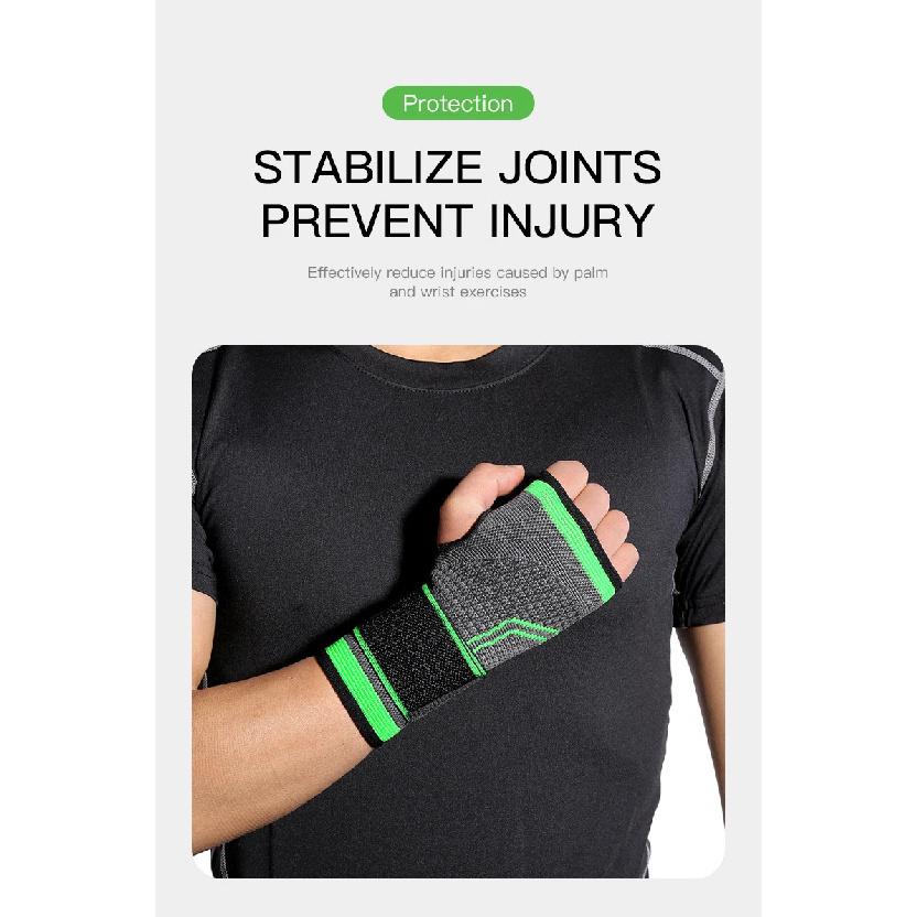 Gym Sports Wristband Wrist Protector Palm Guard Wrist Support Adjustable Wrist Brace Strap Compression Gloves for Carpal Tunnel