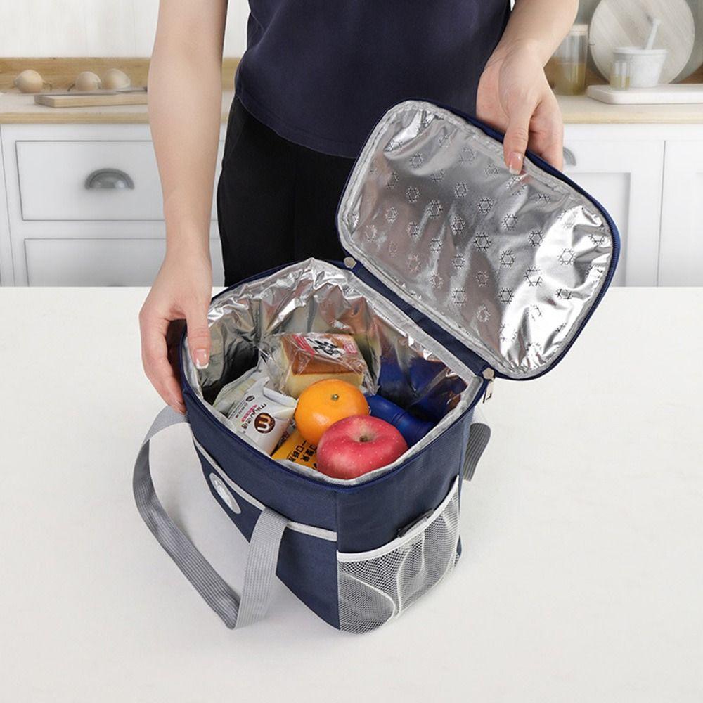 Thermal Large Capacity Lunch Bag Multi-compartment Waterproof Picnic Box Travel Use