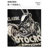 Summer Fashion Heavyweight Retro Men's Motorcycle 100% Cotton Printed Round Neck High Quality Leisure Fitness Street T-shirt