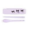 Sanrio Sanrio Chopsticks Spoon Set Kuromi Kuromi X X New Life Lunch Goods Character 294420 SANRIO (SANRIO) & Kuromi-chan 1.8 18.8 4.7cm