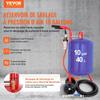 10 Gallon/38L Sandblaster Equipped with Nozzle Shut-Off Valve Pressure Gauge Ceramic Nozzle Rubber Wheels Grit Blasting Blast Sandblasting