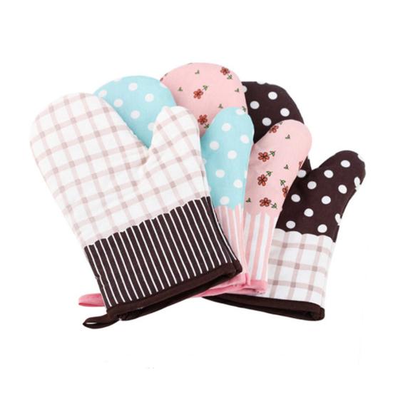 1 шт. Прихватка для духовки с цветочной сеткой, термоизоляционная, утолщенная перчатка, кухонный инструмент для выпечки