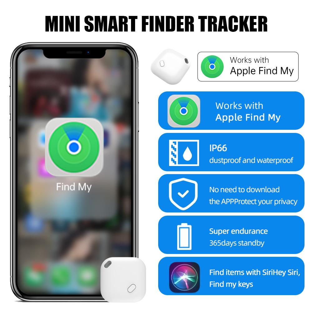 Глобальный мини-трекер GPS, локатор, работает с приложением iOS Find My APP, смарт-тег, защита от потери устройства, искатель кошелька, irtag для автомобильного ключа, домашнего животного, собаки