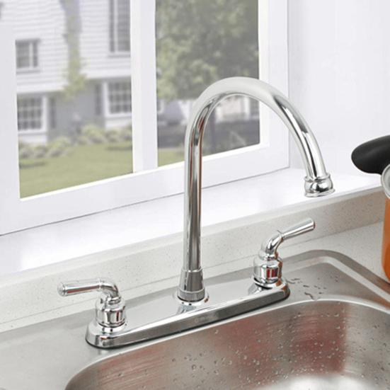 Кран для автодома Двухрычажный кухонный кран Кран с высоким изливом Вращение на 360°