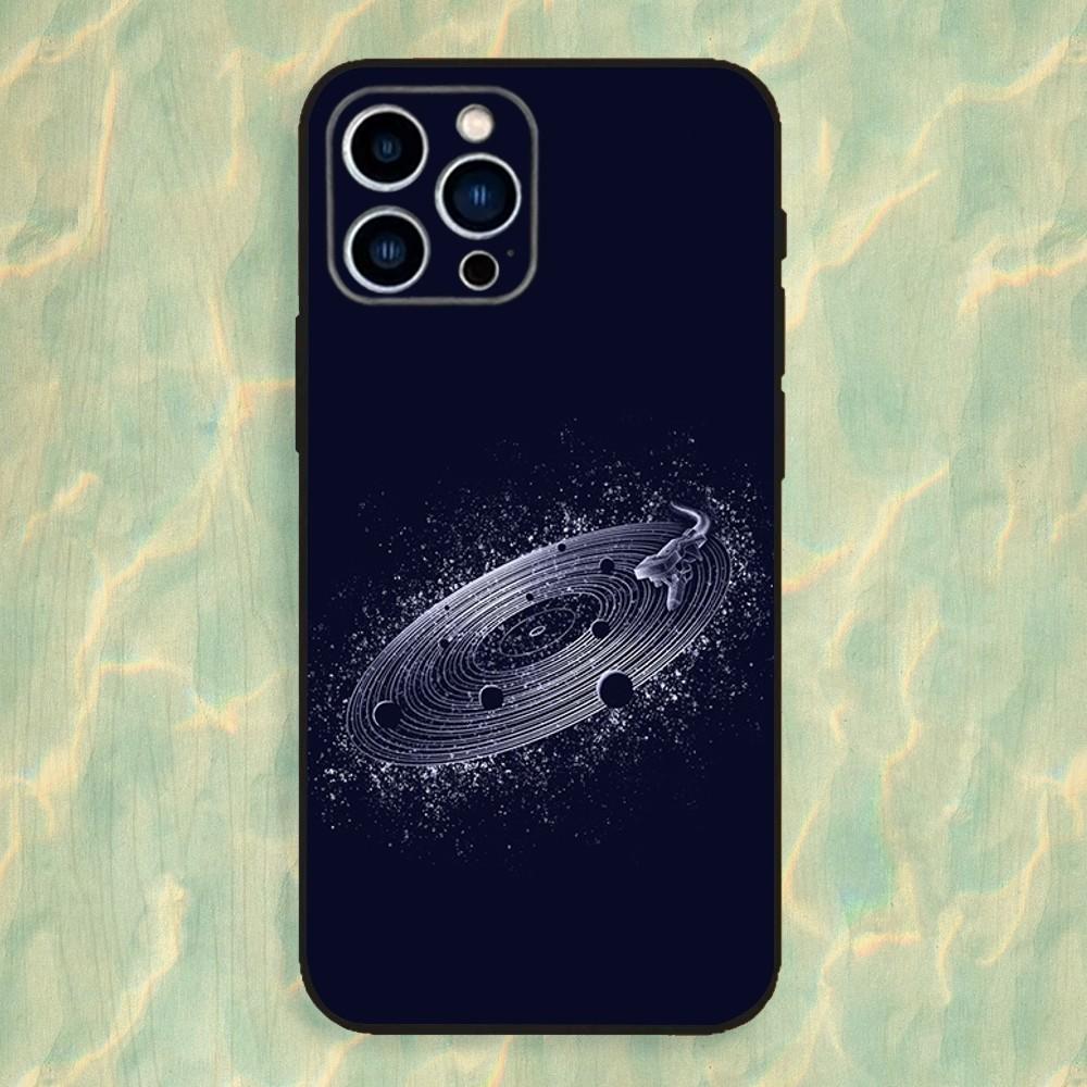 Vinyl DJ Art Record Phone Case For iPhone 16,15,14,13,12,11 Plus,Pro Max,XS,X,XR,SE,Mini,8,7,Soft Silicone Black Cover