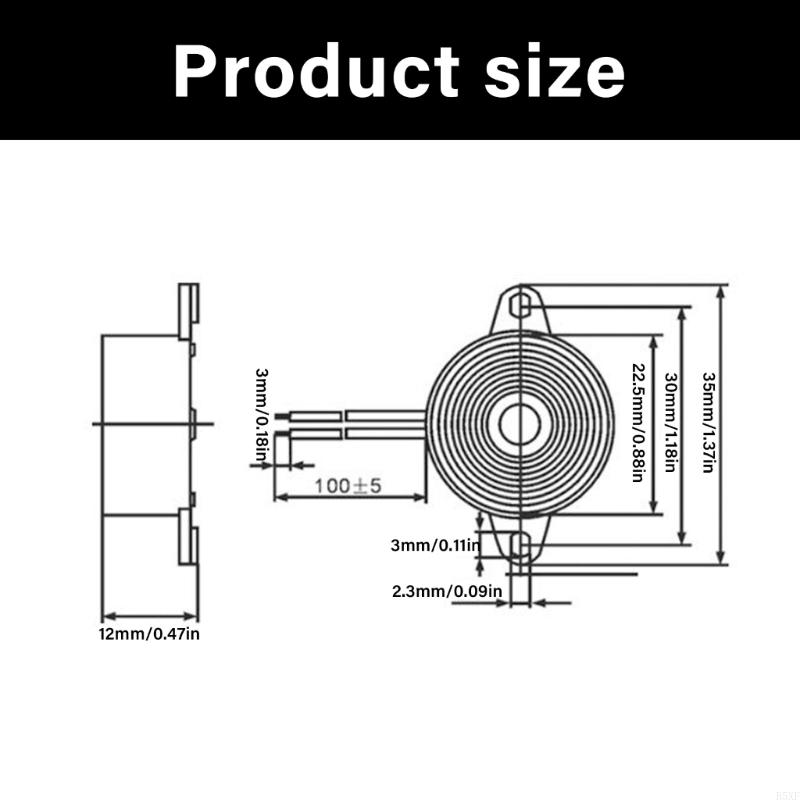 2025 Модули активного зуммера высокой частоты для новых транспортных средств 3–24 В Широкие сигнальные устройства