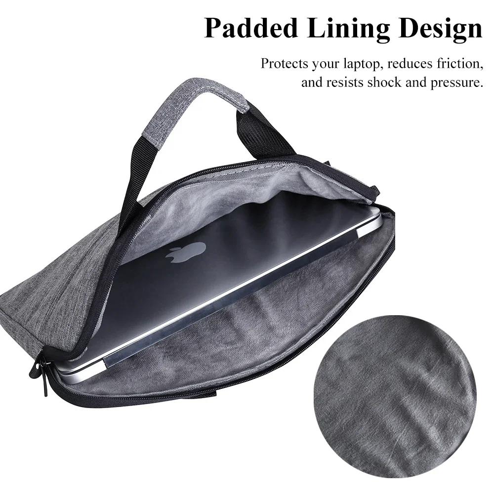 Laptop Bags Carrying Case for Laptop and Tablet Business Casual School Laptop Bag Shoulder Strap Durable Water-Repellent Fabric