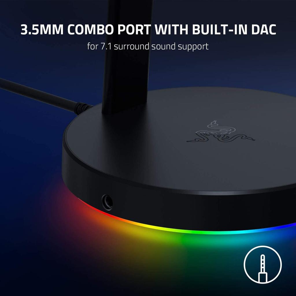 Razer Подставка для гарнитуры Base Station V2 Chroma USB Черный, Xx, Rc21 01510100 R3M1