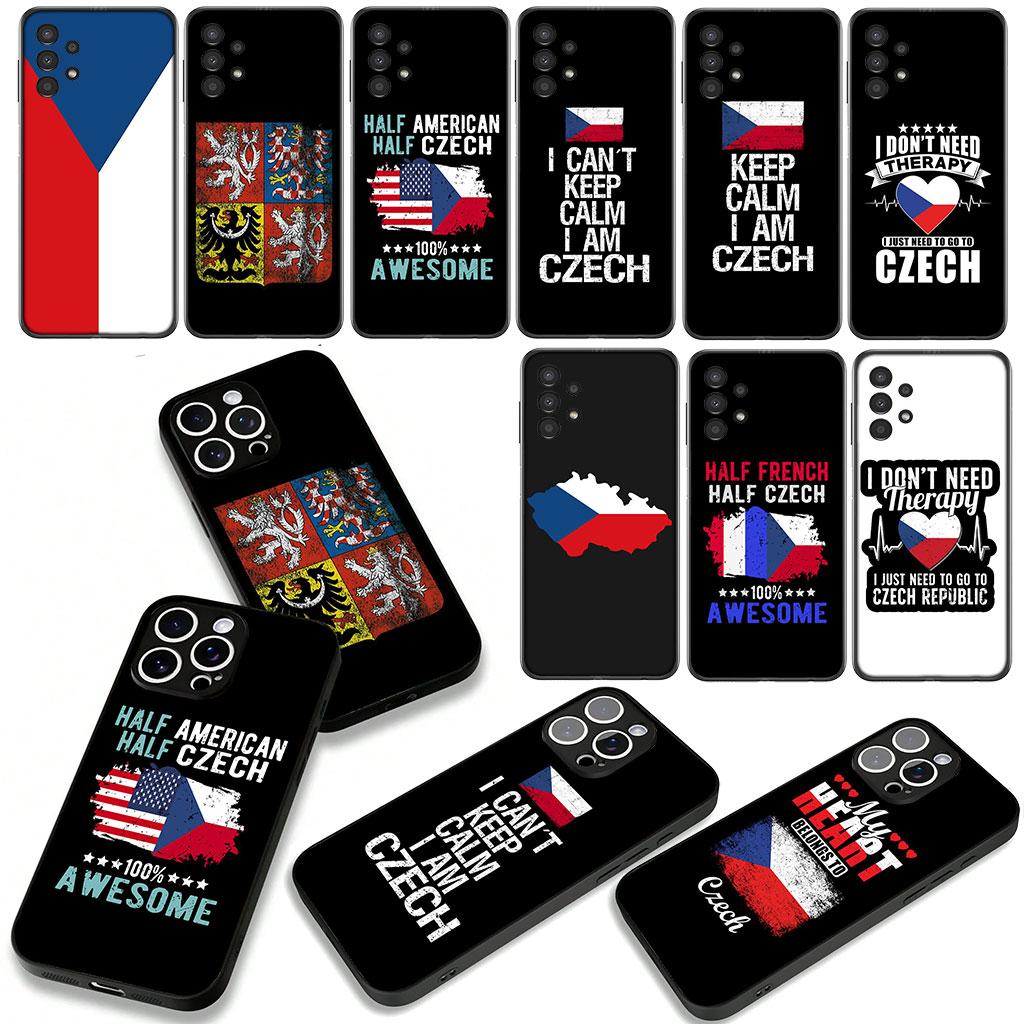 Cover for Samsung Galaxy A36 A17 A26 A07 A35 A54 A53 A13 A33 A34 S8 S9 S20 S21 FE S10 Plus Phone Case The Czech Republic Flag