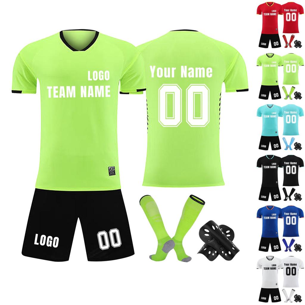 Personalised Shirts Kit Mens Girls With Name Number Custom Football Jerseys For Boys Training Suit