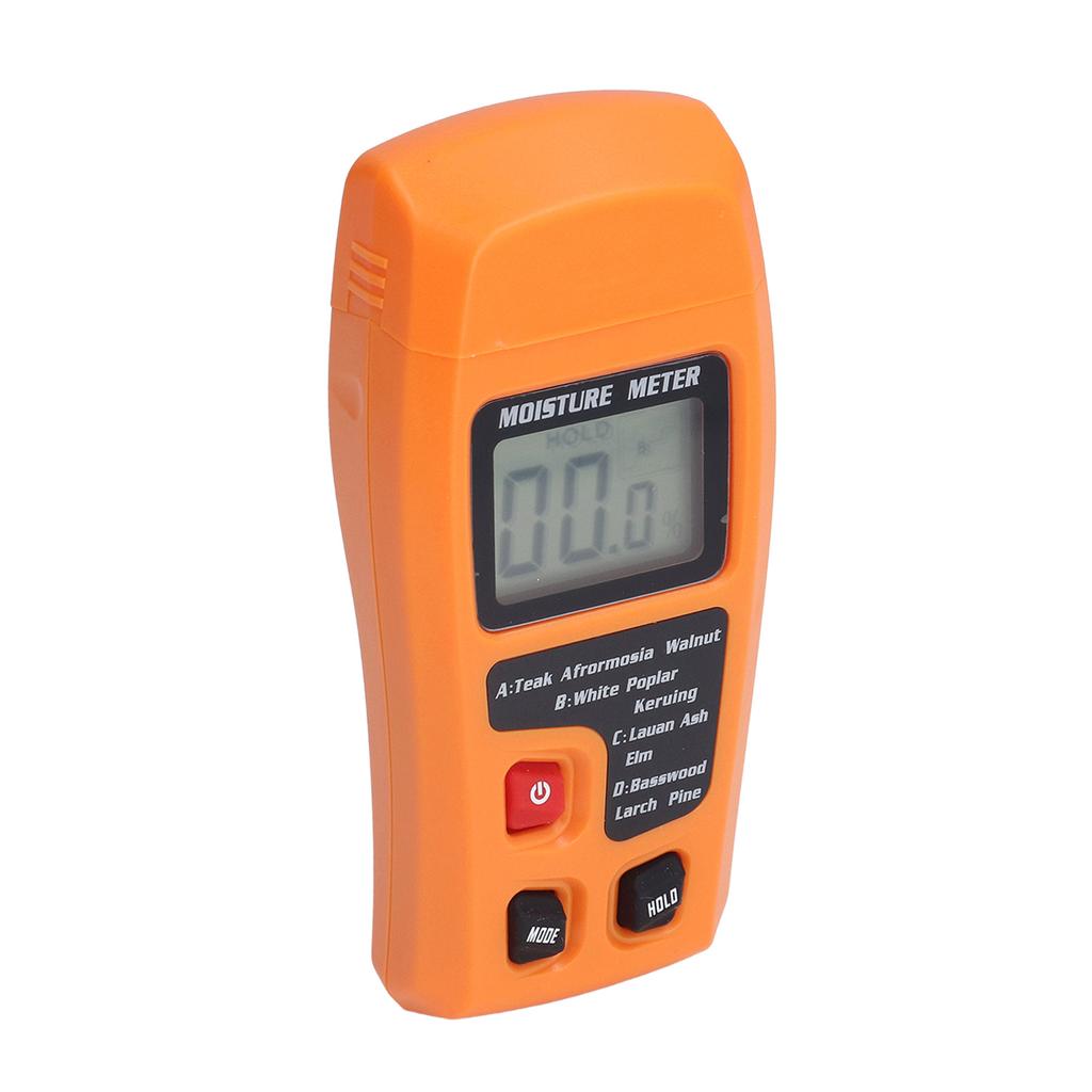 Wood Moisture Meter High Accuracy 4 Modes Orange Moisture Detector for Medicinal Building Materials