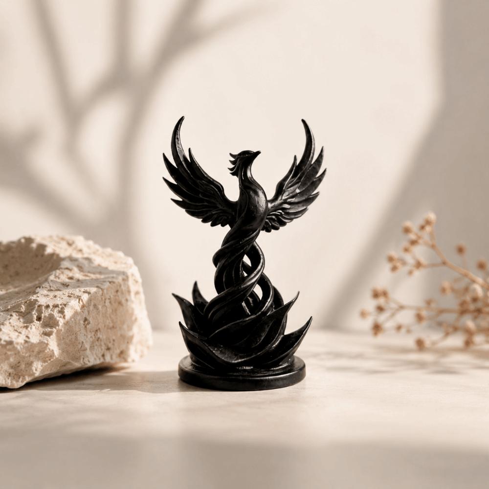 Creative Spiral Phoenix Sculpture Vintage Home Decor Desktop Bird Ornaments Office Decoration