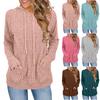 Women's Fashion Oversized Hooded Sweatshirt With Long Sleeves In Solid Colour
