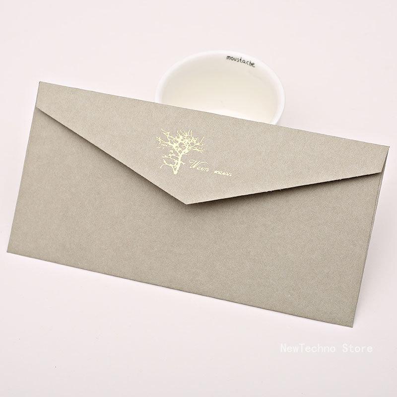 Винтажные золотые конверты для приглашений, крафт-бумага, подарочная карта, оконный конверт, набор свадебных писем, почтовая отправление, канцелярские принадлежности