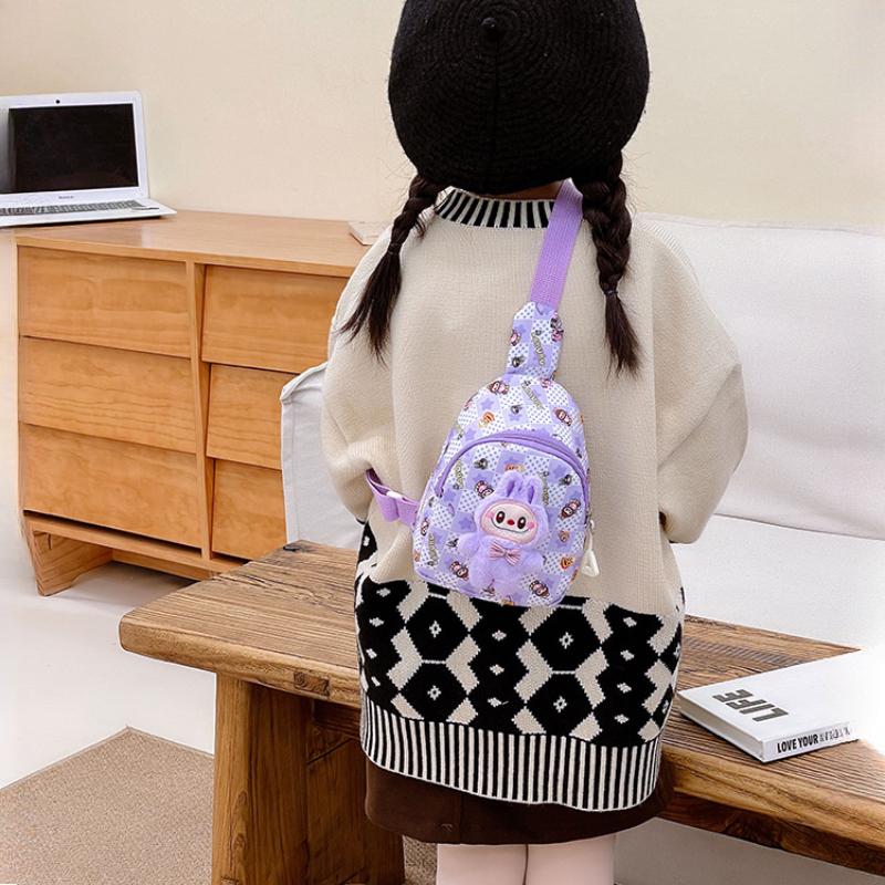 Cute Cartoon Little Girl Breast Bag Popular Bubble Martte Children's Messenger Bags Kindergarten Boy Girl Unisex Change Bag Kid's Holiday Suprise Gift